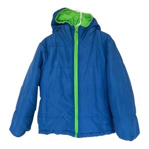 Bundles of 2 Boys Operation Warm Kids Blue and Red Puffer Jacket Size 5/6